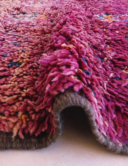 Sunset-Hued Vintage Collector Moroccan Rug 10.4 x 5.8 ft / 317 x 179 cm
