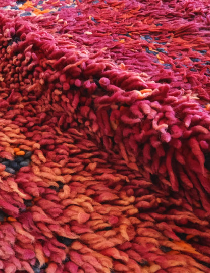 Sunset-Hued Vintage Collector Moroccan Rug 10.4 x 5.8 ft / 317 x 179 cm