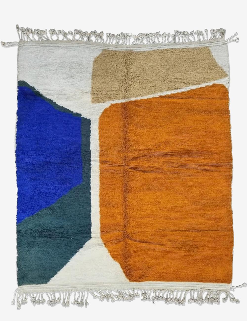 Color Block Moroccan Rug 10.9 x 8.3 ft / 333 x 255 cm
