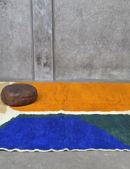 Color Block Moroccan Rug 10.9 x 8.3 ft / 333 x 255 cm