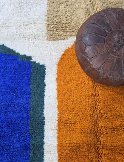 Color Block Moroccan Rug 10.9 x 8.3 ft / 333 x 255 cm