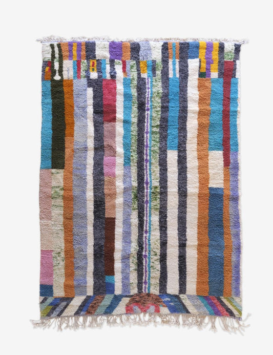 Colorful Beni Mrirt Moroccan Wool Rug – 12.8 x 8.9 ft (390 x 273 cm) Handmade

