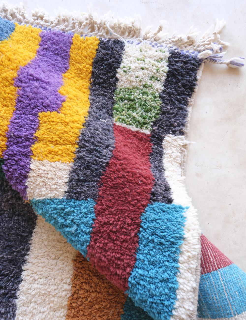 Colorful Beni Mrirt Moroccan Wool Rug – 12.8 x 8.9 ft (390 x 273 cm) Handmade

