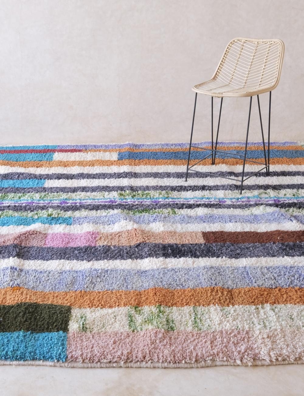 Colorful Beni Mrirt Moroccan Wool Rug – 12.8 x 8.9 ft (390 x 273 cm) Handmade

