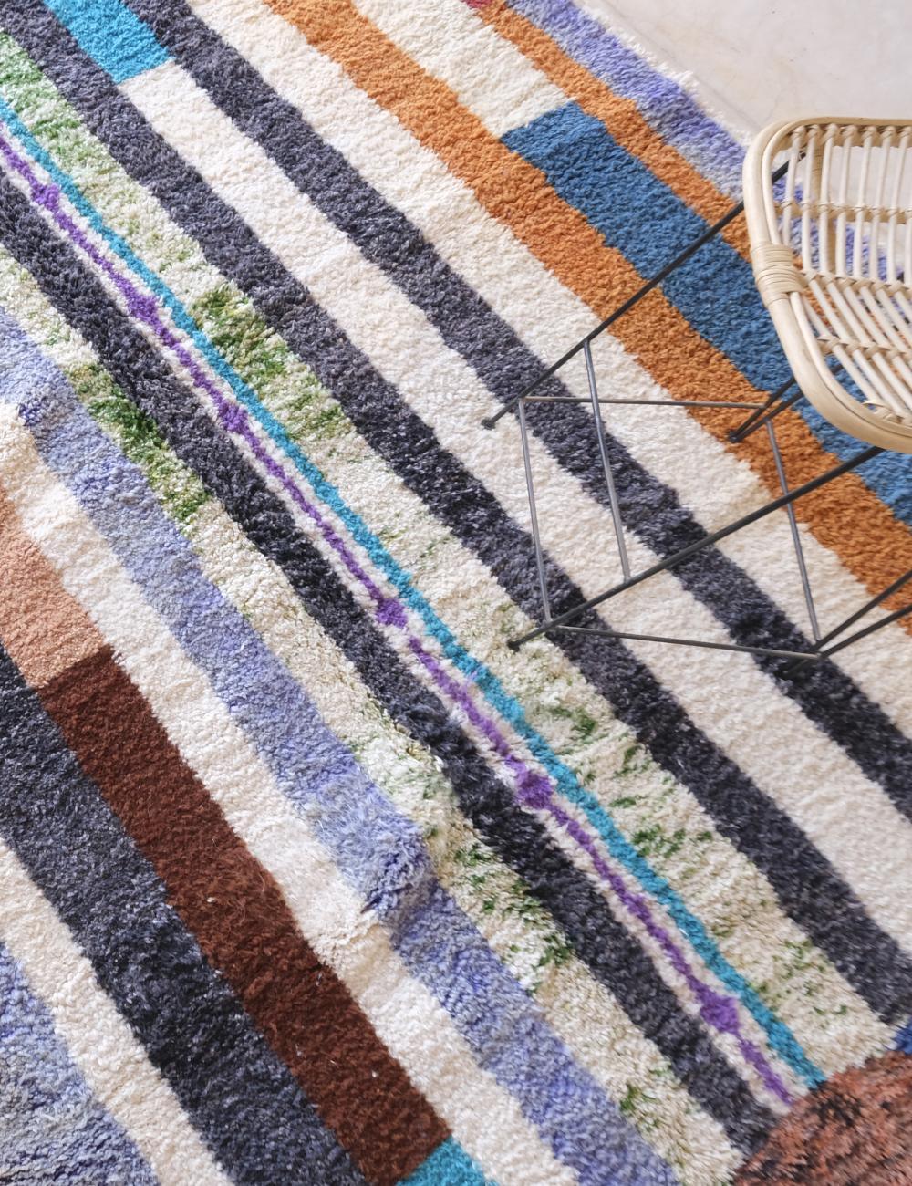 Colorful Beni Mrirt Moroccan Wool Rug – 12.8 x 8.9 ft (390 x 273 cm) Handmade

