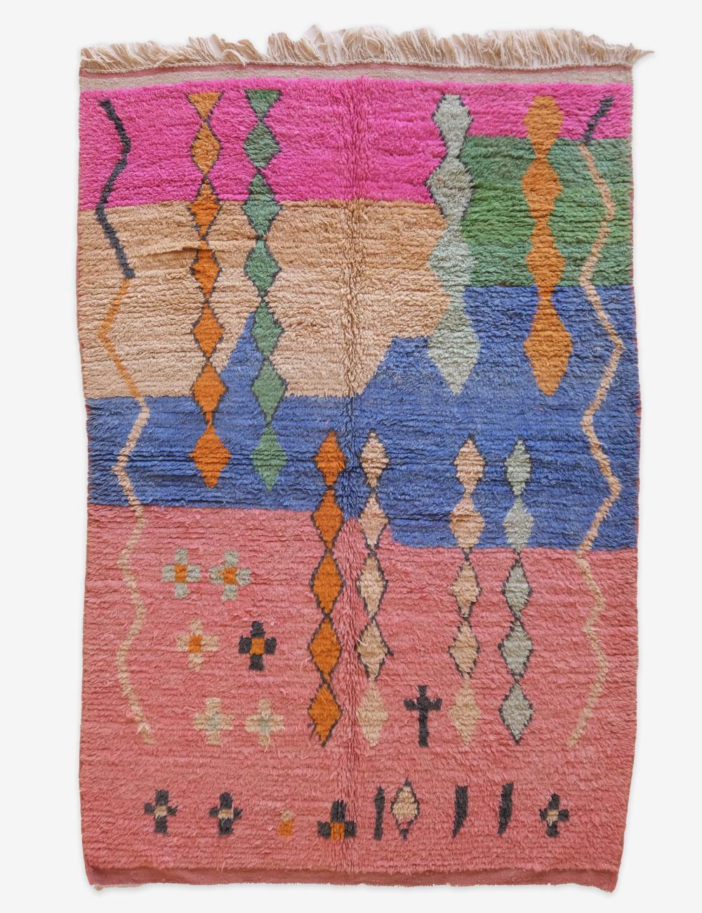 Colorful Boujad Moroccan Rug - 8.7 x 5.7 ft / 264 x 175 cm