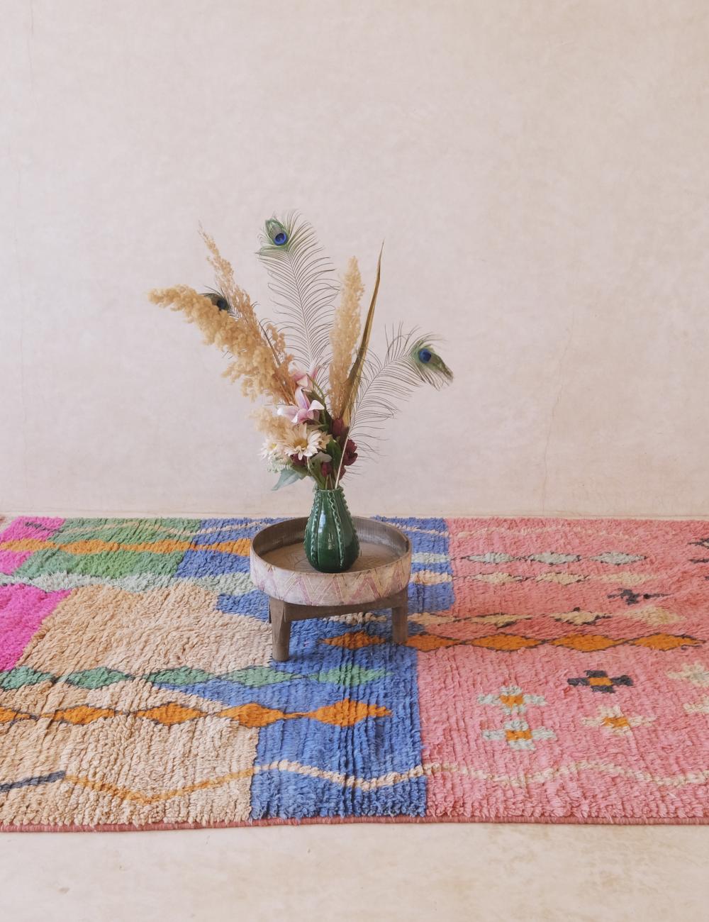Colorful Boujad Moroccan Rug - 8.7 x 5.7 ft / 264 x 175 cm