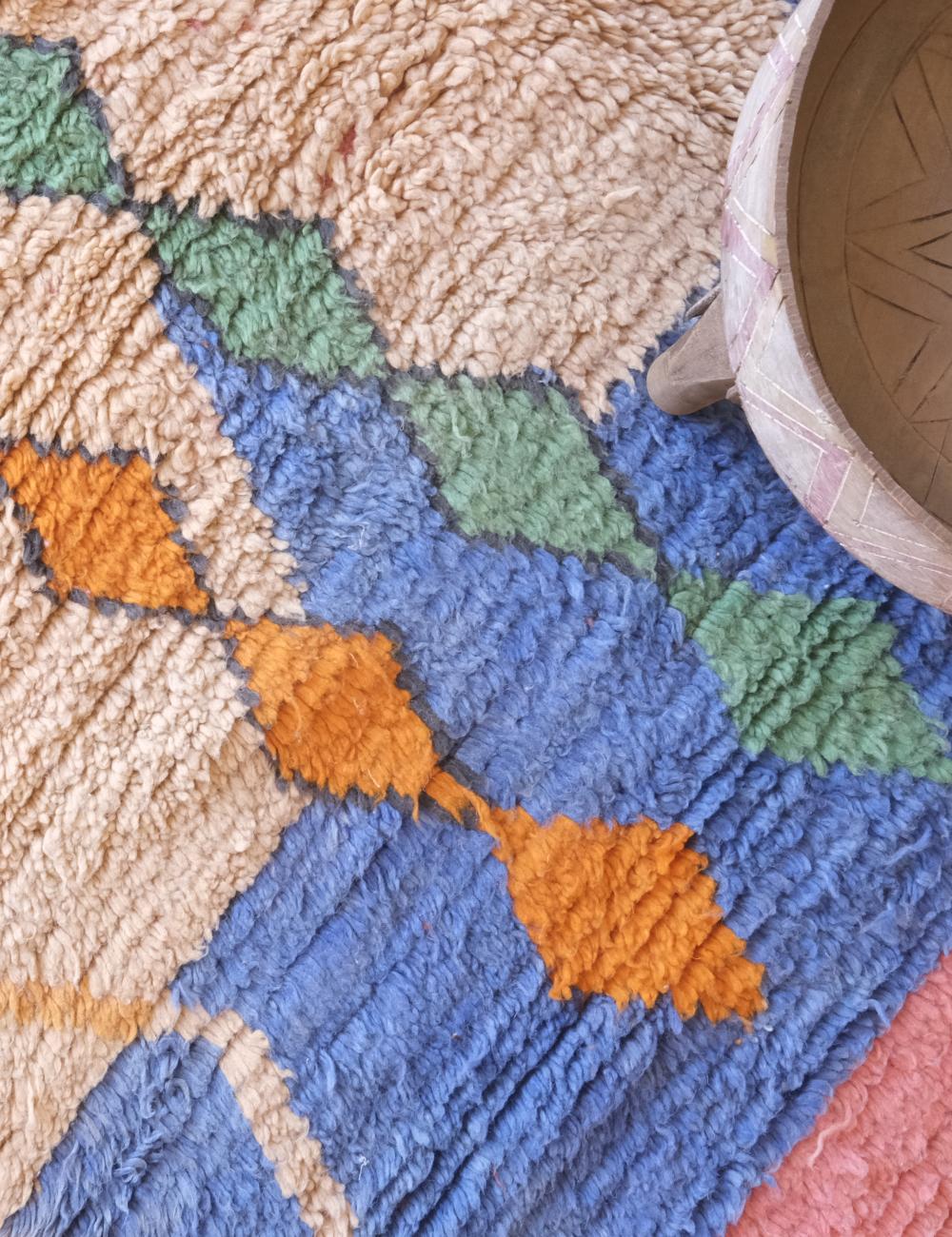 Colorful Boujad Moroccan Rug - 8.7 x 5.7 ft / 264 x 175 cm