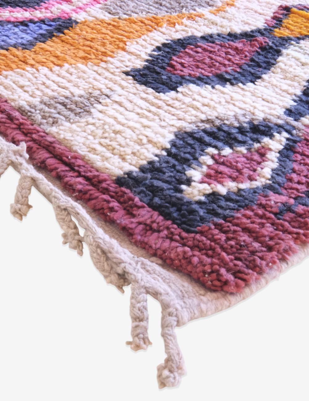 Colorful Boujad Moroccan Rug 9.5 x 6.6 ft / 291 x 202 cm