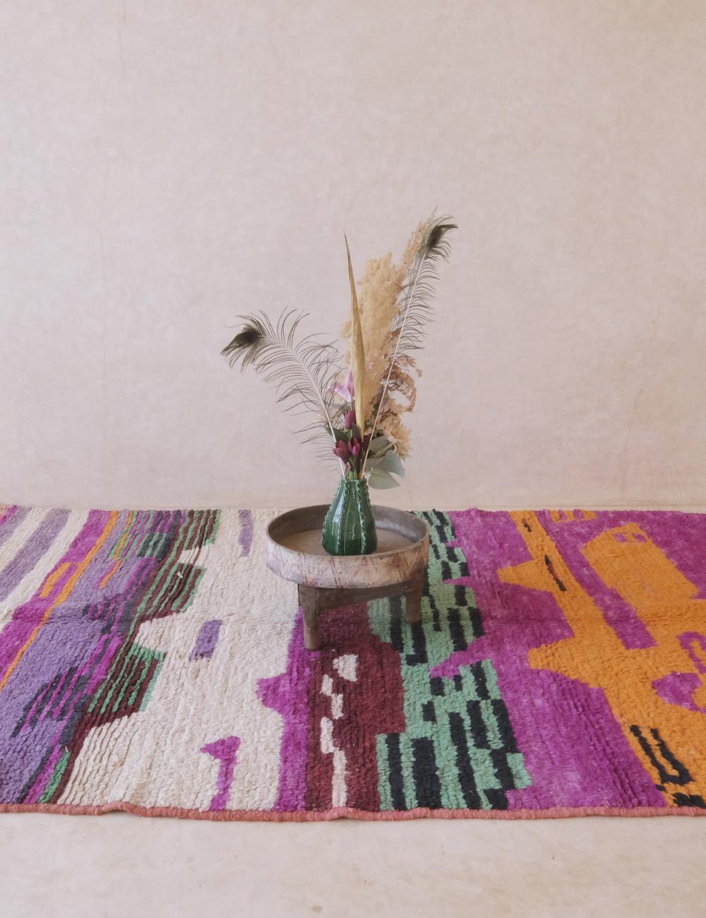 Colorful Handwoven Wool Rug 8.6 x 5.6 ft / 262 x 172 cm