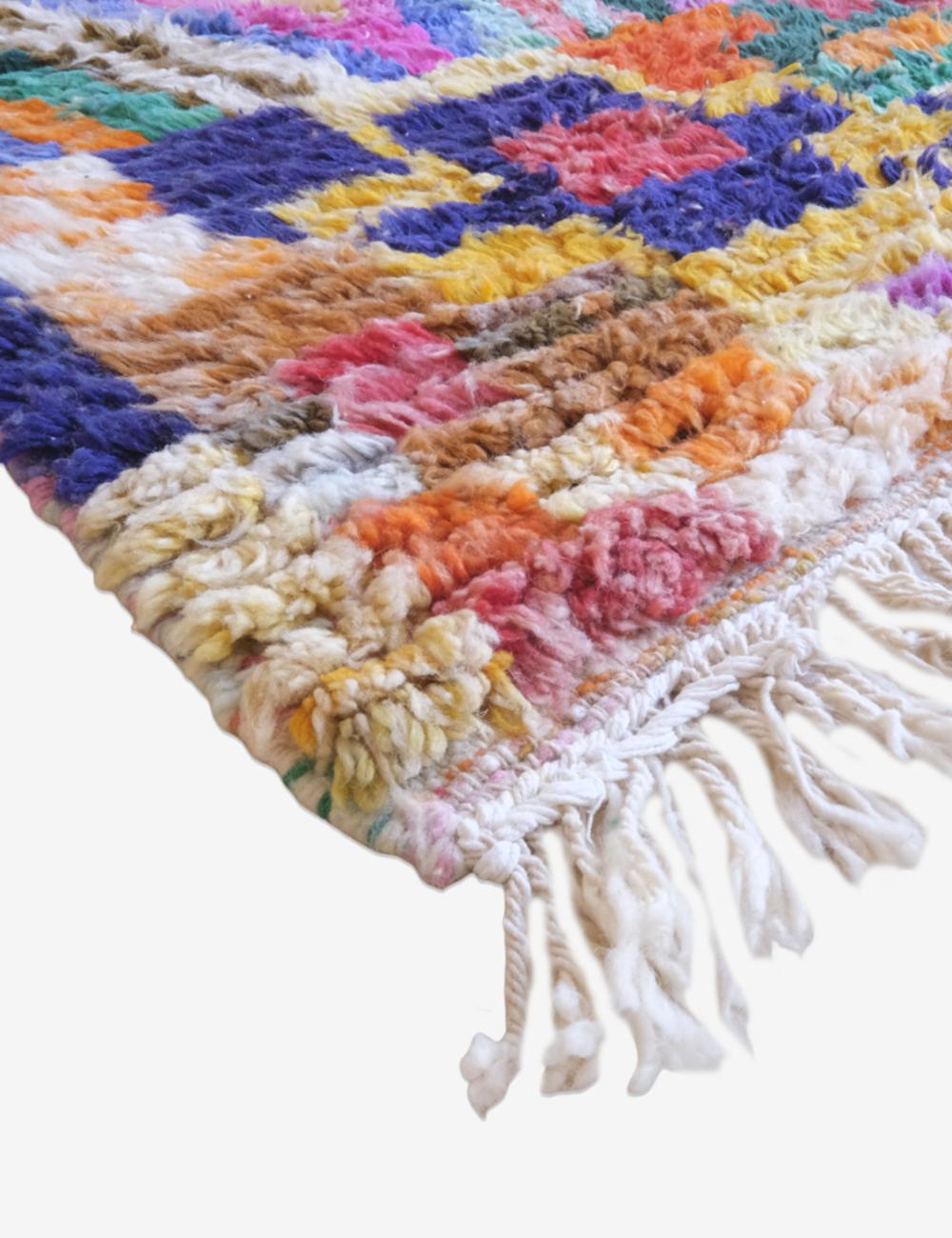 Colorful Boujad Moroccan Wool Rug 5 x 3.2 ft / 153 x 100 cm