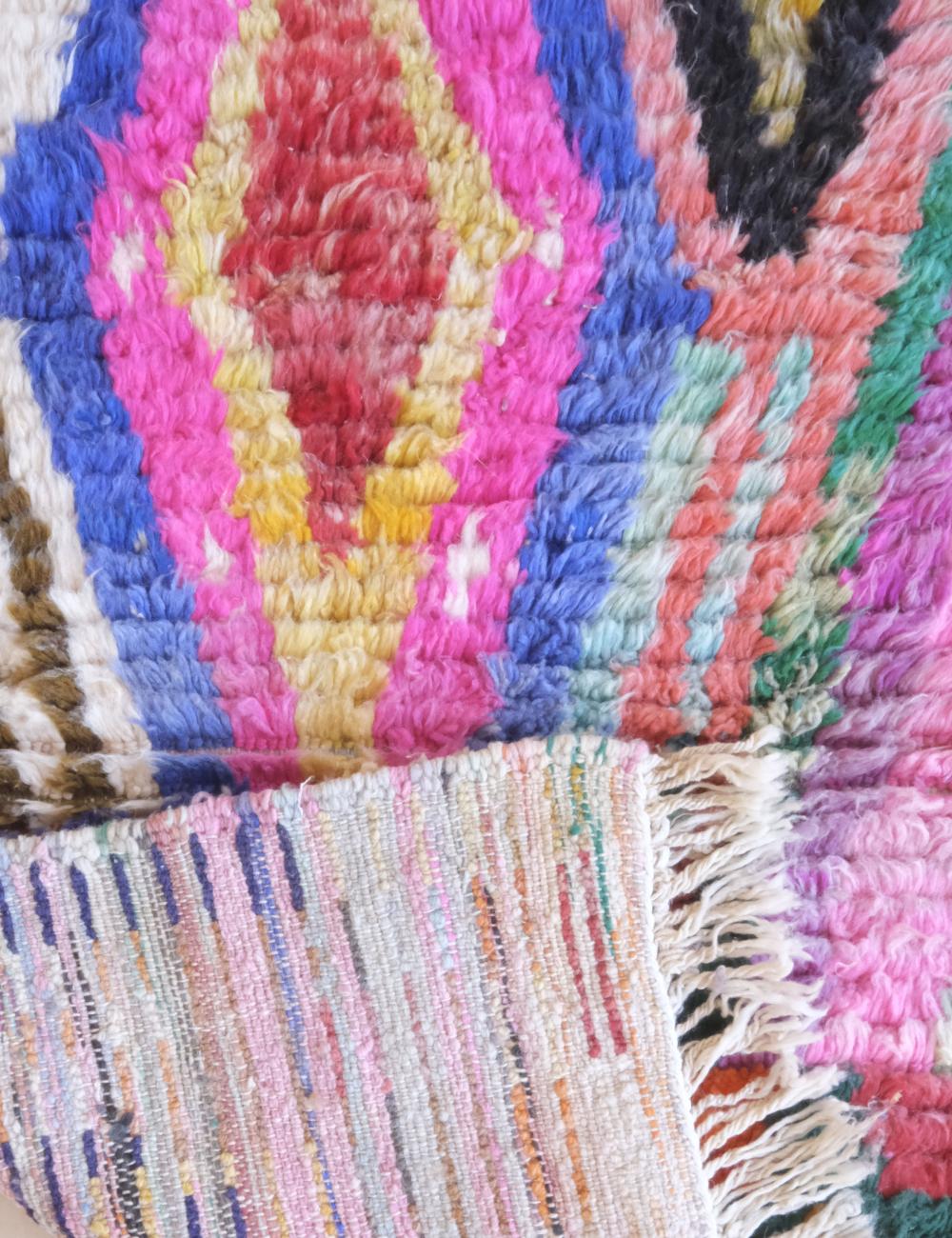 Colorful Boujad Moroccan Wool Rug 5 x 3.2 ft / 153 x 100 cm