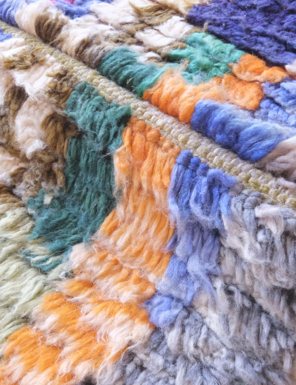 Colorful Boujad Moroccan Wool Rug 5 x 3.2 ft / 153 x 100 cm