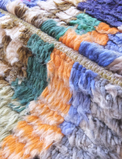 Colorful Boujad Moroccan Wool Rug 5 x 3.2 ft / 153 x 100 cm - Surcoma
