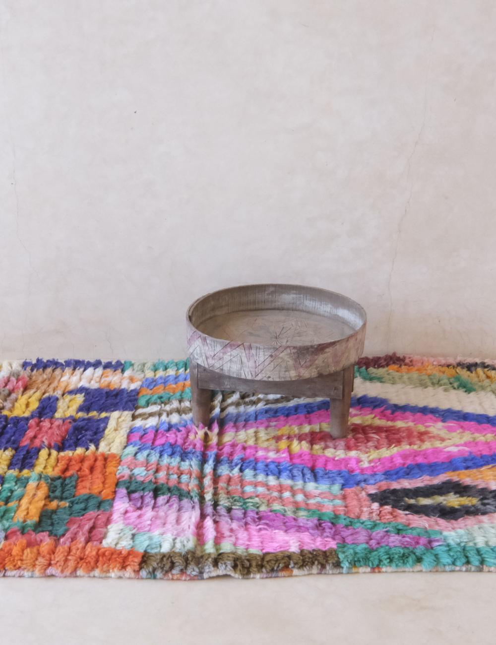 Colorful Boujad Moroccan Wool Rug 5 x 3.2 ft / 153 x 100 cm