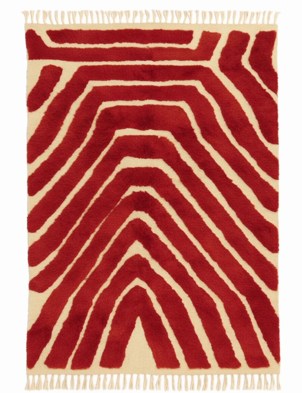 Contemporary Custom Moroccan Wool Rug - Echoes Of Love 32