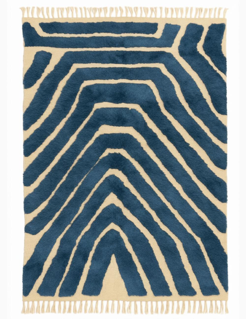 Contemporary Custom Moroccan Wool Rug - Echoes Of Love 32