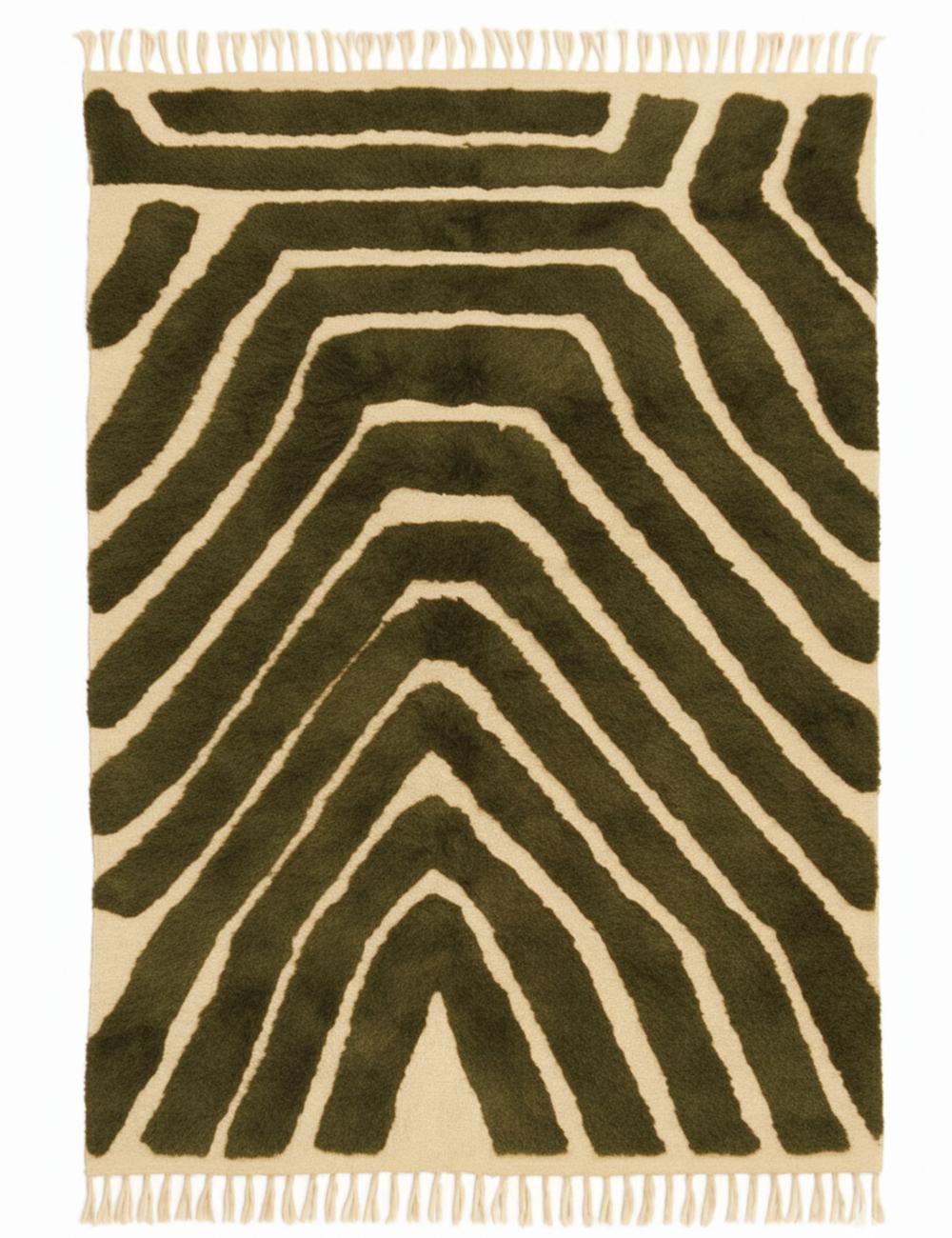 Contemporary Custom Moroccan Wool Rug - Echoes Of Love 32