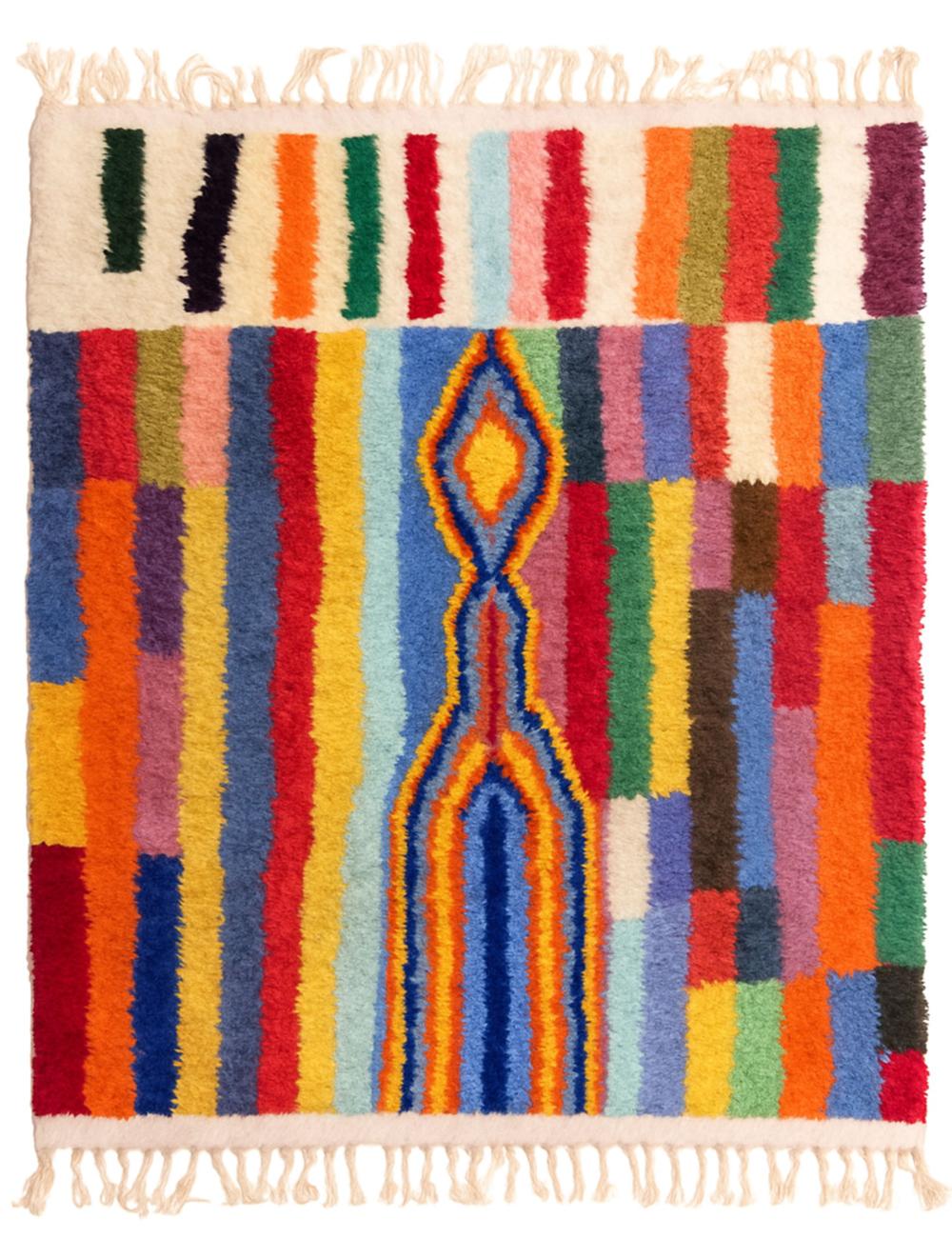 Colorful Custom Wool Rug - Echoes Of Love 08