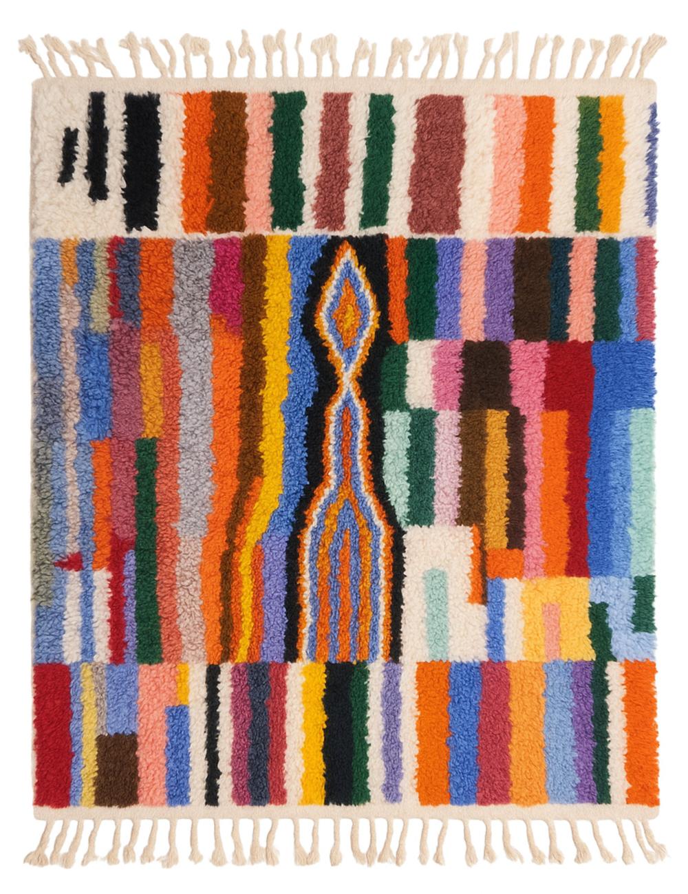 Colorful Custom Wool Rug - Echoes Of Love 09