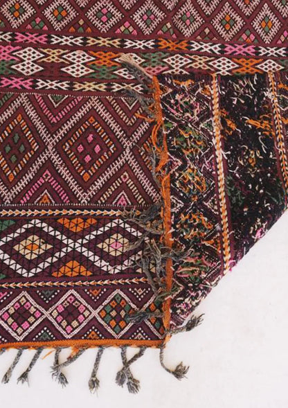 Moroccan Flatweave Kilim Zayan Rug - 10.2 x 6.2 ft / 311 x 190 cm - Surcoma