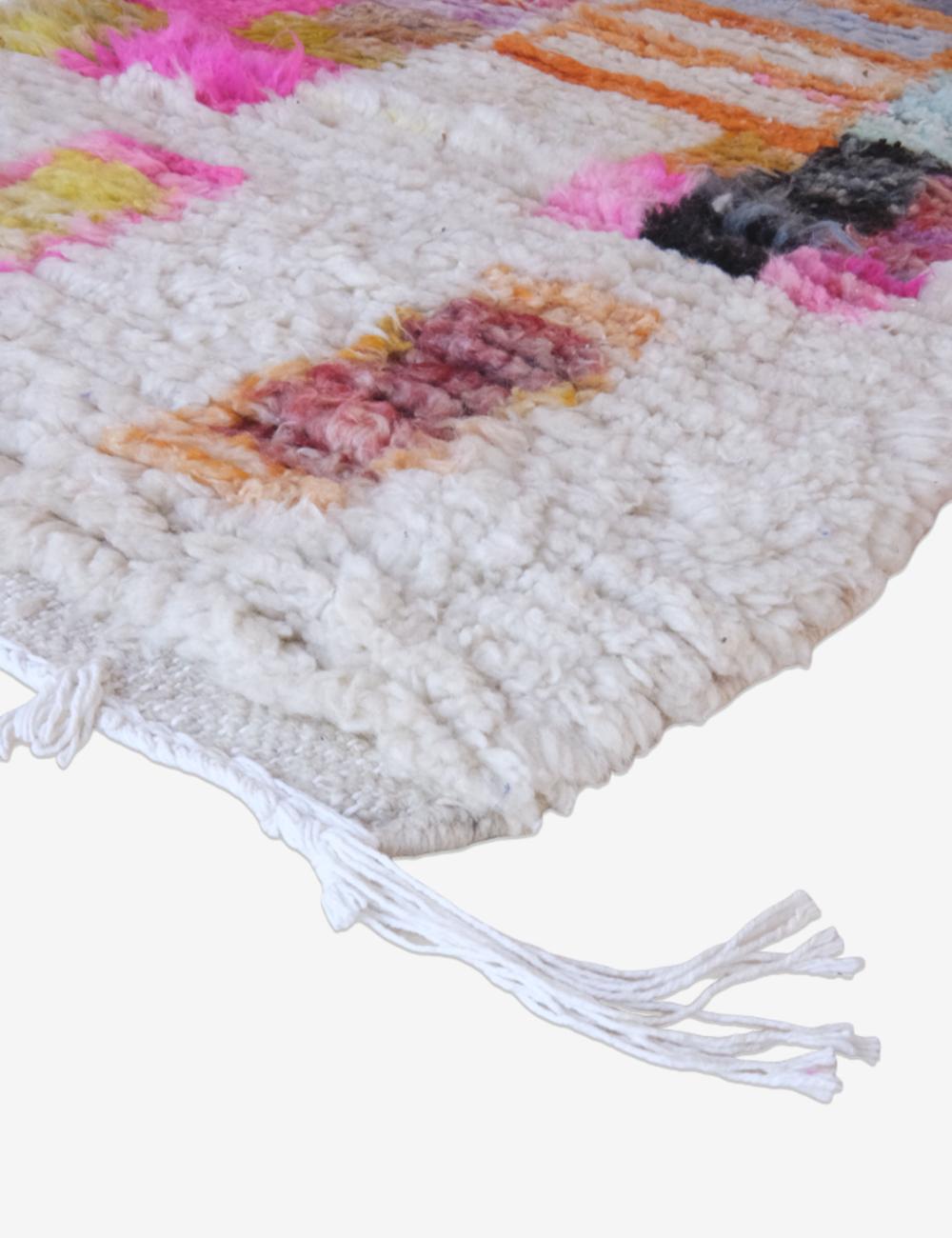 Colorful Hallway Moroccan Wool Rug 9.7 x 2.8 ft / 295 x 87 cm