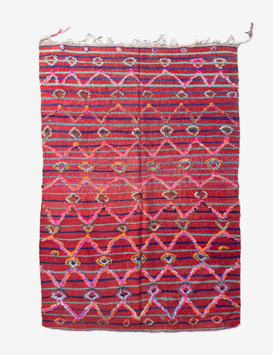 Moroccan colorful kilim talsint 7.2 x 4.5 ft / 220 x 138 cm