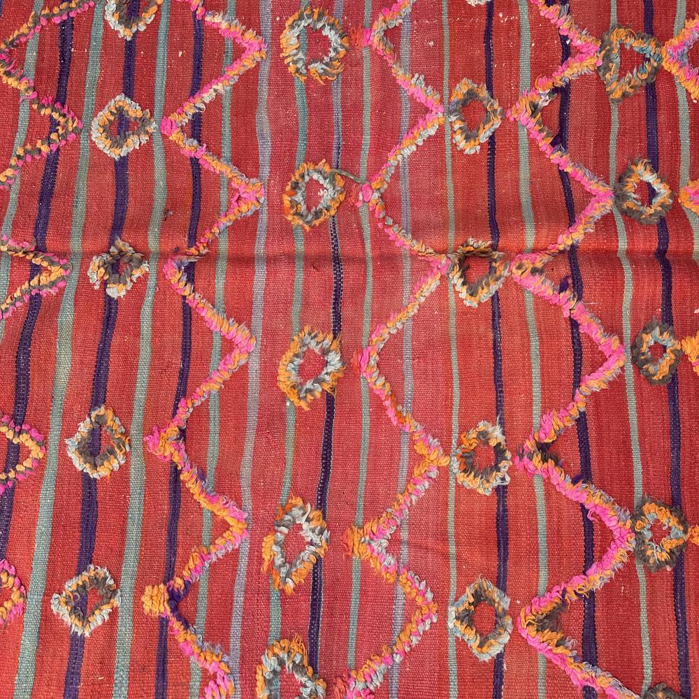 Moroccan colorful kilim talsint 7.2 x 4.5 ft / 220 x 138 cm