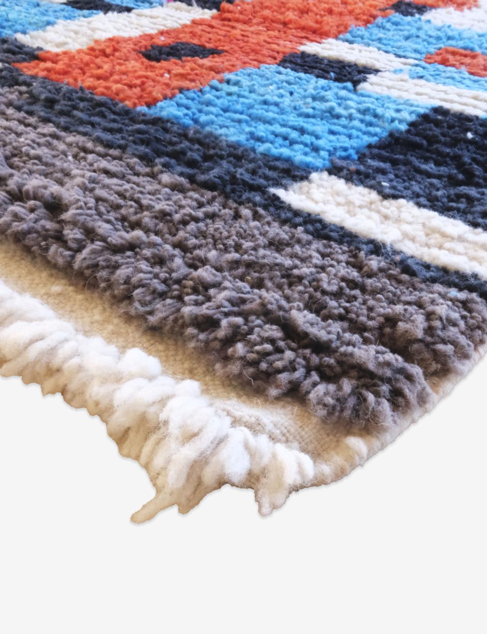 Colorful Moroccan Berber Rug 5.9 x 4.2 ft / 180 x 130 cm