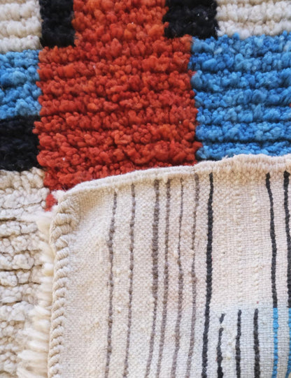 Colorful Moroccan Berber Rug 5.9 x 4.2 ft / 180 x 130 cm