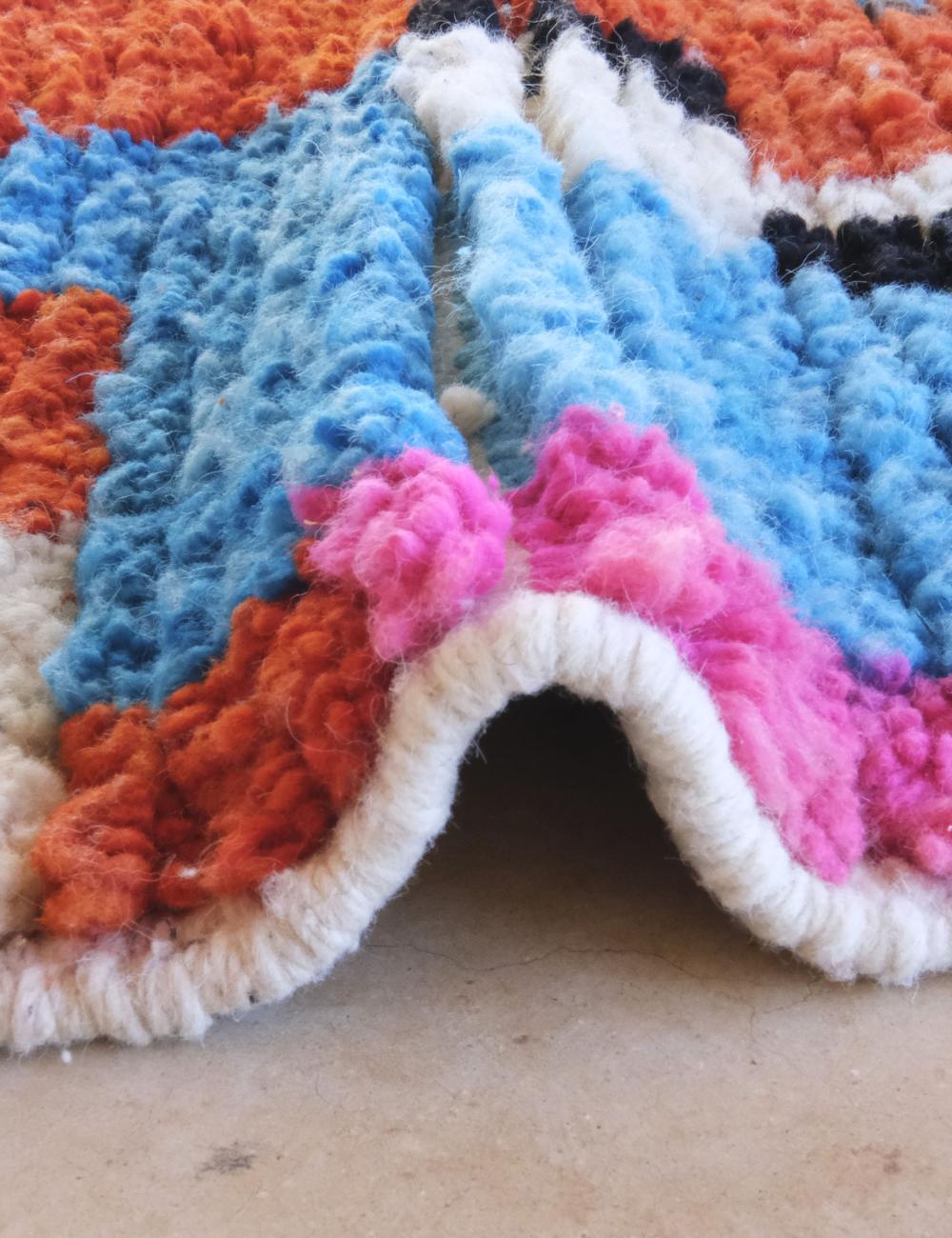 Colorful Moroccan Berber Rug 5.9 x 4.2 ft / 180 x 130 cm