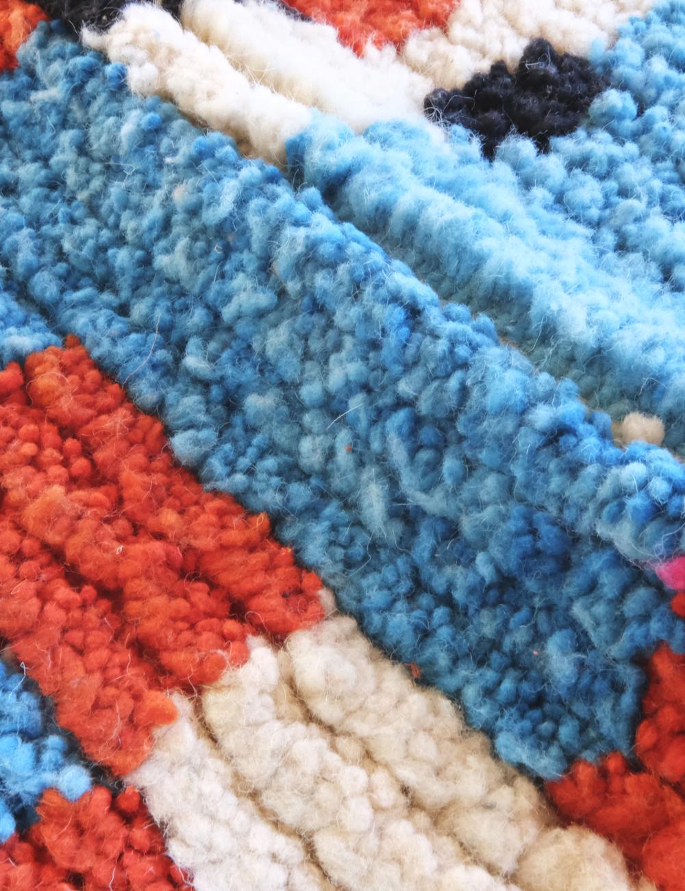 Colorful Moroccan Berber Rug 5.9 x 4.2 ft / 180 x 130 cm