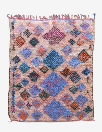 Colorful Moroccan Berber Rug 6.7 x 5.1 ft / 205 x 156 cm - Surcoma
