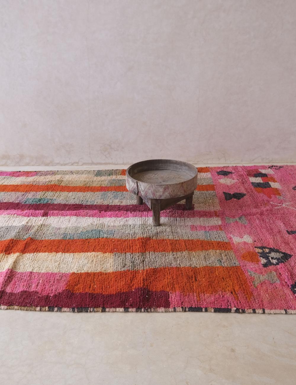 Colorful Moroccan Boujad Wool Rug 8.2 x 5.4 ft / 251 x 166 cm