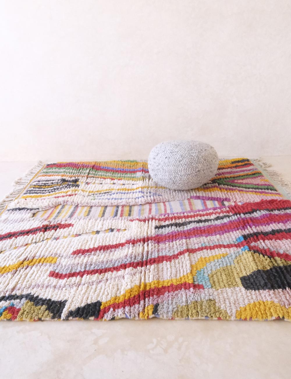 One of a Kind Custom Moroccan Wool Rug - Echoes Of Love 30