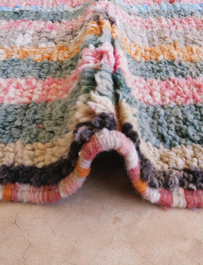 Colorful Runner Moroccan Wool Rug 16 x 2.8 ft / 488 x 86 cm