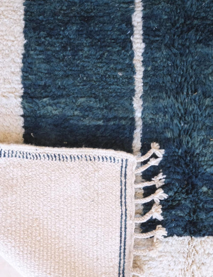 Contemporary Moroccan Teal Blue Rug 8.5 x 6.5 ft / 260 x 200 cm - Surcoma