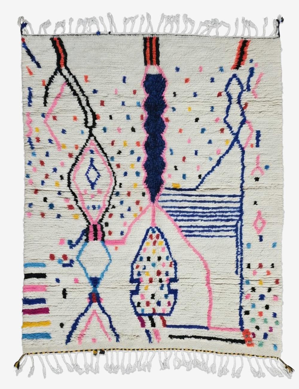 Contemporary Moroccan Tribal Rug 7.2 x 5.9 ft / 220 x 180 cm