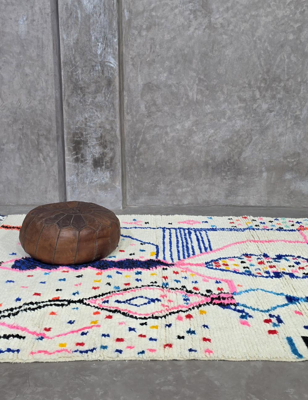 Contemporary Moroccan Tribal Rug 7.2 x 5.9 ft / 220 x 180 cm