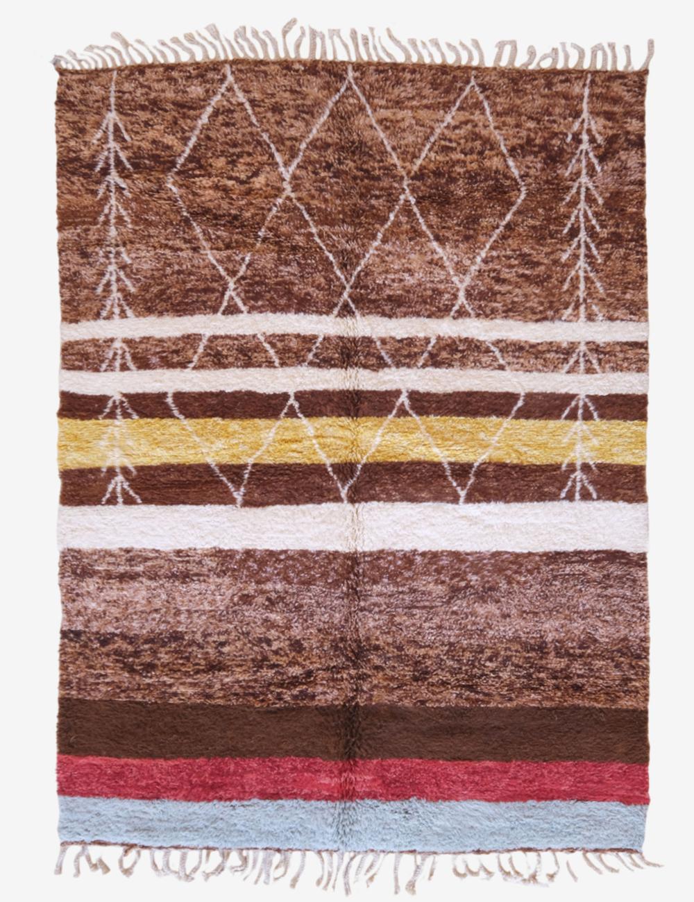 Authentic Tribal Moroccan Wool Rug 9.7 x 7.1 ft / 297 x 219 cm - Surcoma