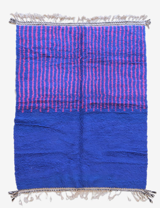 Blue Contemporary Moroccan Rug 9.4 x 7.1 ft / 287 x 218 cm