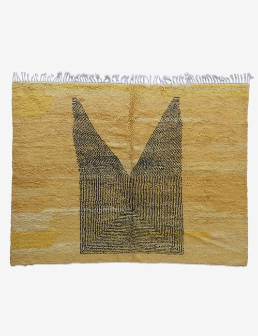 Yellow Moroccan Wool Rug 10.3 x 8.5 ft / 313 x 260 cm