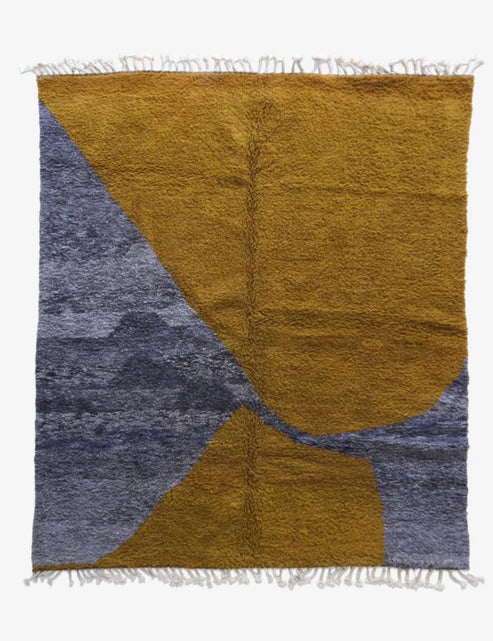Contemporary Moroccan Wool Rug -Knotted Modern Statement | Surcoma