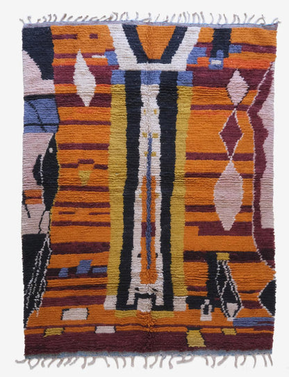 Colorful Moroccan Wool Rug 11.5 x 8.1 ft / 349 x 248 cm - Surcoma