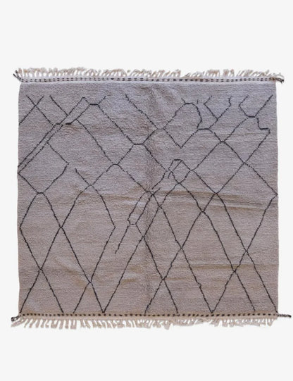 Gray Moroccan Rug 9.2 x 8.9 ft / 281 x 274 cm - Surcoma