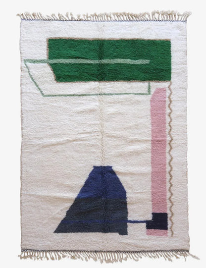 Contemporary Moroccan Wool Rug 9.6 x 6.7 ft / 292 x 206 cm - Surcoma