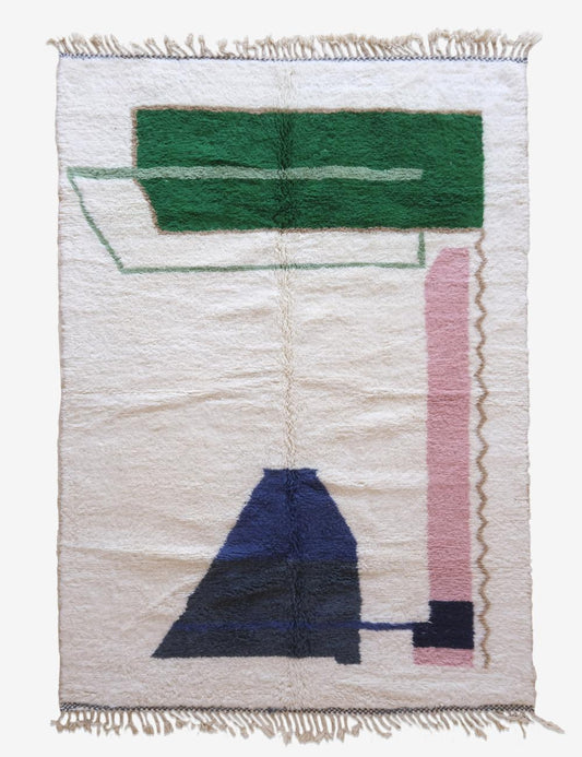 Contemporary Moroccan Wool Rug 9.6 x 6.7 ft / 292 x 206 cm