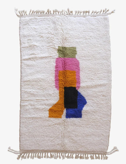 Modern Moroccan Wool Rug 8.5 x 5.4 ft / 260 x 167 cm - Surcoma