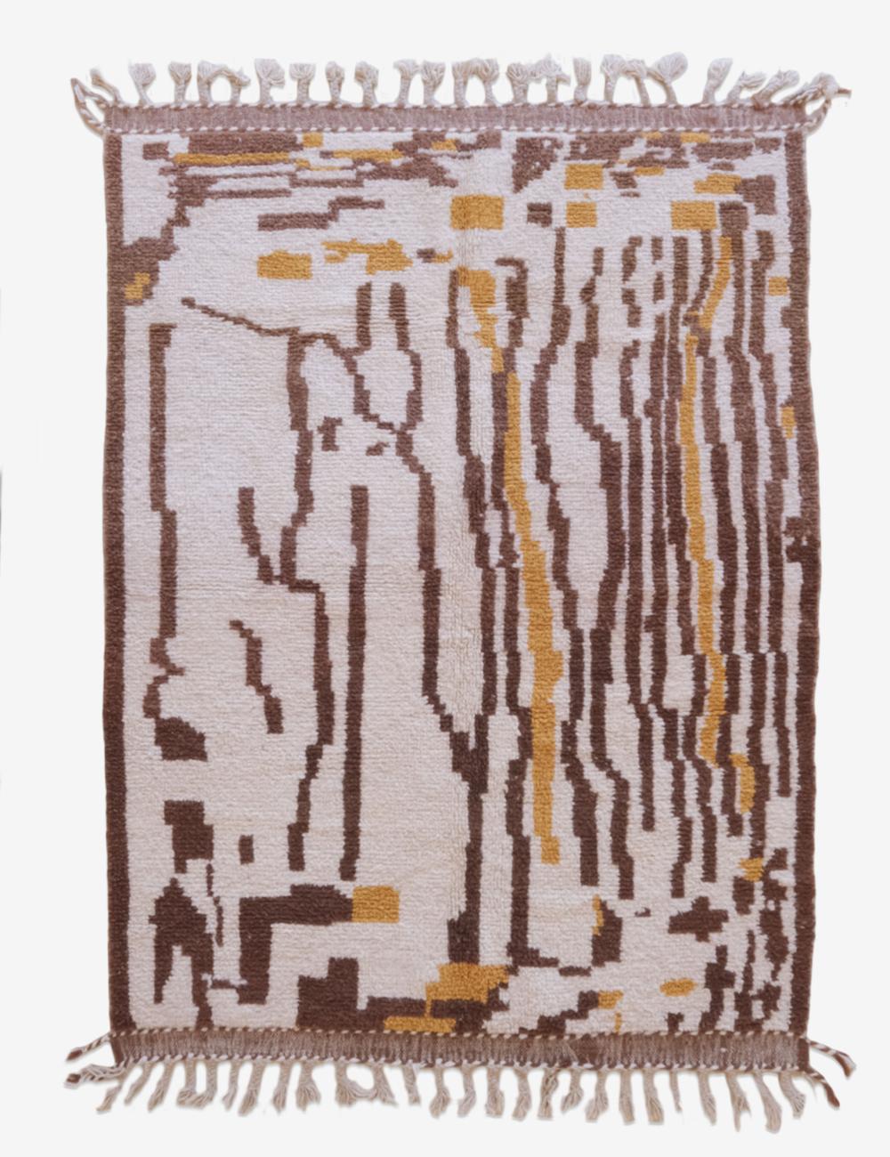 Customized Neutral Wool Rug - Echoes Of Love 49