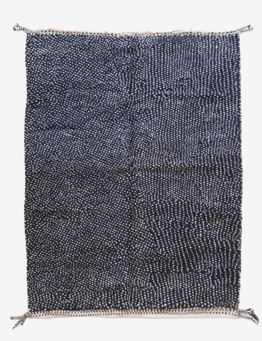 Black and Ivory Moroccan Rug - Forma 107